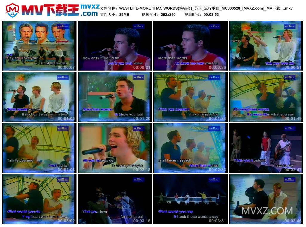 WESTLIFE-MORE THAN WORDS(演唱会)_英语_流行歌曲_MC803528
